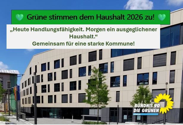Grüne stimmen dem Schwelmer Haushalt 2026 zu!